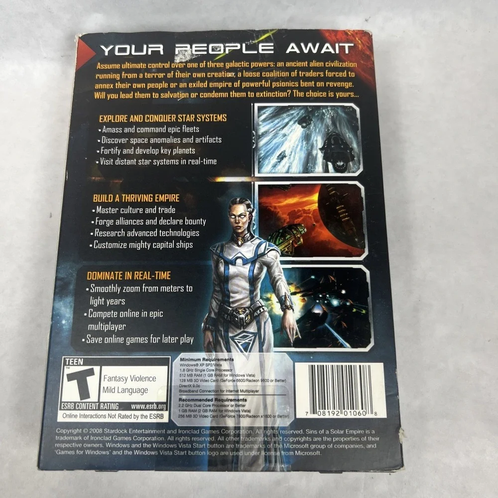 Sins of a Solar Empire‎ - PC - NEW/Sealed - Strategy Game - COMPLETE
